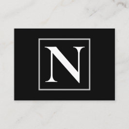 Monogram zwart-wit visitekaartje