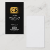 Monogram Zwart wit Visitekaartje (Voorkant / Achterkant)