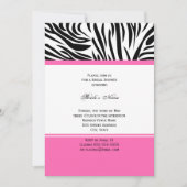 Monogram zwart-wit Zebra Afdrukken en warm roze Kaart (Voorkant)