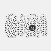 Monogram zwart-witte Waterverf penseelstreek Bedankdoosjes (Uitgevouwen)