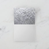 Monogram Zwart & Zilveren Mozaïek Tegels Nota Kaar Bedankkaart (Binnen)