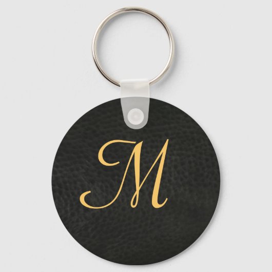 Monogram zwarte Afstuderen Sleutelhanger (Voorkant)