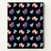 Monogram Zwarte Axolotl Kind Notitieboek (Achterkant)