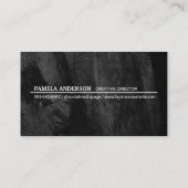 Monogram | Zwarte betonnen textuur Visitekaartje (Achterkant)
