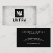 Monogram / Zwarte Box / Grunge Visitekaartje (Voorkant / Achterkant)