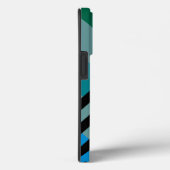 monogram zwarte chevron Case-Mate iPhone case (Achterkant / Rechts)