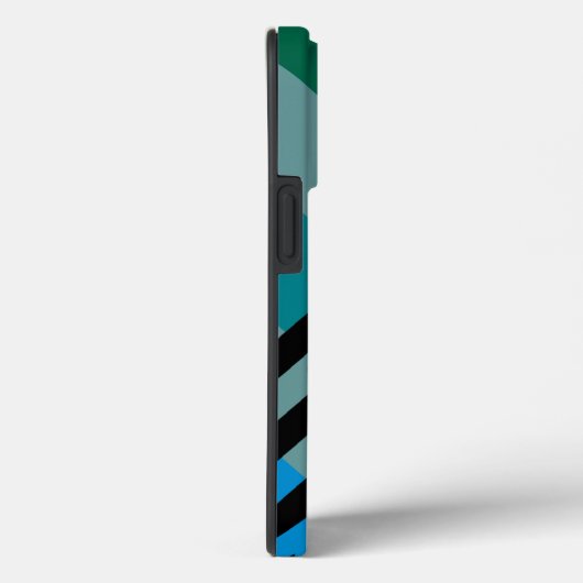 monogram zwarte chevron Case-Mate iPhone case (Achterkant / Rechts)