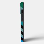 monogram zwarte chevron Case-Mate iPhone case (Achterkant / Links)
