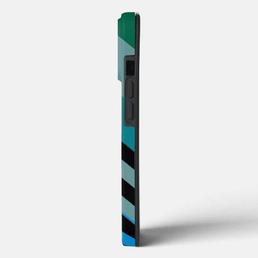 monogram zwarte chevron Case-Mate iPhone case (Achterkant / Links)