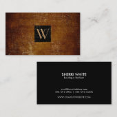 Monogram zwarte doos en Vintage Visitekaartje (Voorkant / Achterkant)