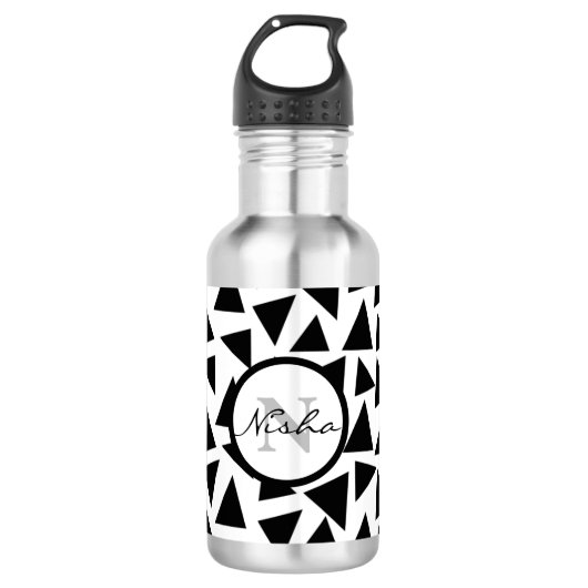 Monogram Zwarte Driehoek Waterfles (Voorkant)