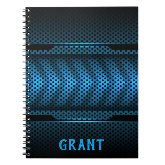 Monogram zwarte en blauwe koolstofvezel notitieboek (Voorkant)