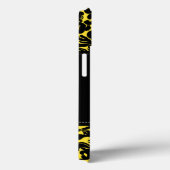 Monogram zwarte en gele Damask iPad Air draagtas Case-Mate iPhone Case (Achterkant / Rechts)