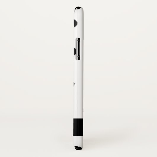 Monogram zwarte en goudpokken Case-Mate iPhone case (Achterkant / rechts)