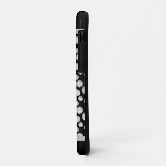 Monogram zwarte en grijze pols Case-Mate iPhone case (Achterkant/links)