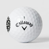 Monogram zwarte en grijze pols golfballen (Logo)