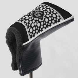 Monogram zwarte en grijze pols golfheadcover
