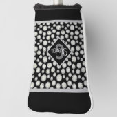 Monogram zwarte en grijze pols golfheadcover (Draai 90)