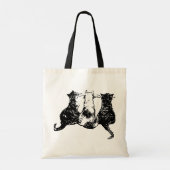 Monogram zwarte en witte Canvas tas (Achterkant)