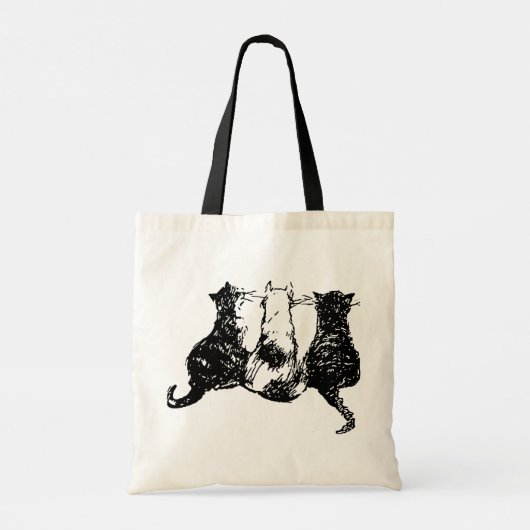 Monogram zwarte en witte Canvas tas (Achterkant)