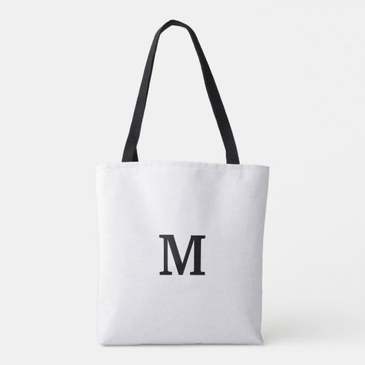 Monogram zwarte en witte Canvas tas voor Bridesmai (Achterkant)