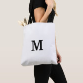 Monogram zwarte en witte Canvas tas voor Bridesmai (Dichtbij)