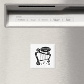 Monogram zwarte en witte harp magneet (Insitu (Vaatwasser))