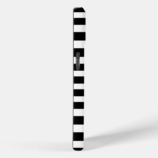 Monogram zwarte en witte pinguïn en stripes Case-Mate iPhone case (Achterkant / Rechts)