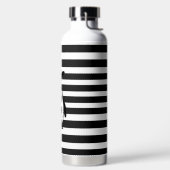 Monogram zwarte en witte pinguïn en stripes waterfles (Links)