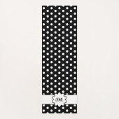 Monogram zwarte en witte poka Dot Yogamat (Voorkant)