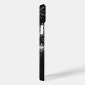 Monogram zwarte en witte Snowflake Case-Mate iPhone Case (Achterkant / Rechts)