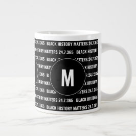 MONogram ZWARTE GESCHIEDENIS Grote Koffiekop