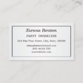 Monogram zwarte, gouden en witte poka-stippen visitekaartje (Achterkant)