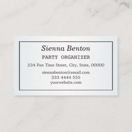 Monogram zwarte, gouden en witte poka-stippen visitekaartje (Achterkant)