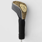 Monogram zwarte goudluipaard Afdrukken Cheetah Pri Golfheadcover (Schuin)