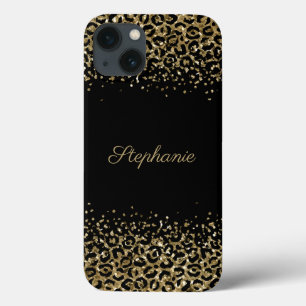 Monogram zwarte goudluis afdrukken Glitter-bekledi Case-Mate iPhone Case