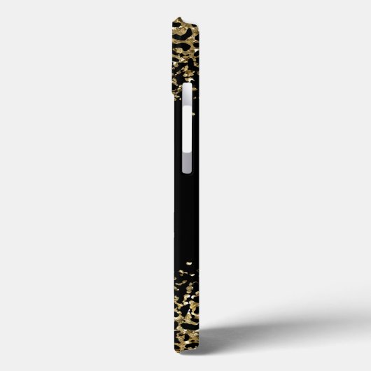 Monogram zwarte goudluis afdrukken Glitter-bekledi Case-Mate iPhone Case (Achterkant / Links)