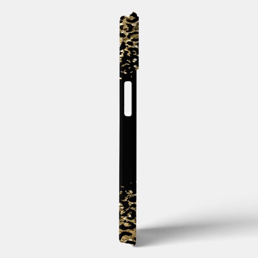 Monogram zwarte goudluis afdrukken Glitter-bekledi Case-Mate iPhone Case (Achterkant / Rechts)