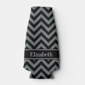 Monogram zwarte houtskool, zwarte groene zwarte na flesjeskoeler (Voorkant)