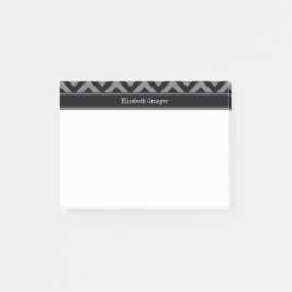 Monogram zwarte houtskool, zwarte groene zwarte na post-it® notes