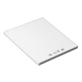 Monogram zwarte katten notitieblok (Schuin)