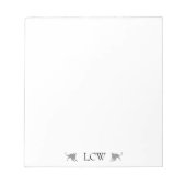 Monogram zwarte katten notitieblok (Voorkant)