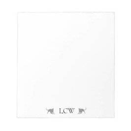 Monogram zwarte katten notitieblok