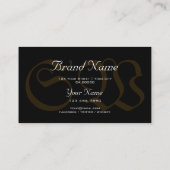 Monogram zwarte kleuren van het zwarte goudslangen visitekaartje (Achterkant)