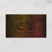 Monogram zwarte kleuren van het zwarte goudslangen visitekaartje (Voorkant)