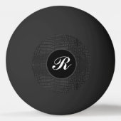 Monogram Zwarte Krokodillenleerprint Pingpongbal (Achterkant)