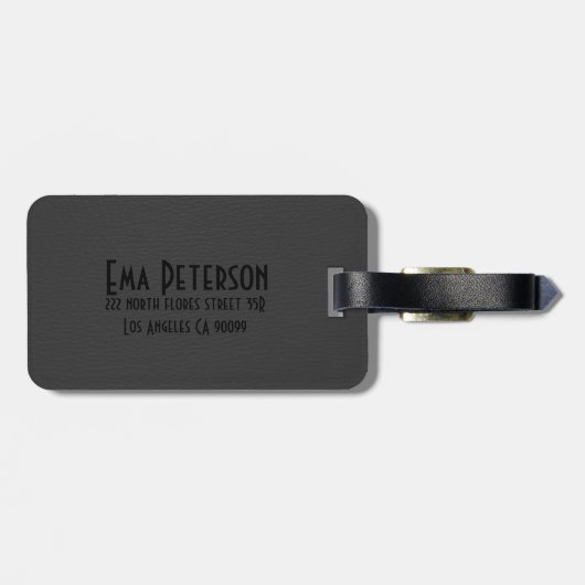 Monogram zwarte leder Kijk Bagagelabel (Achterkant horizontaal)