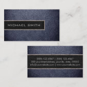 Monogram zwarte leder Kijk Visitekaartje (Voorkant / Achterkant)