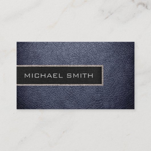 Monogram zwarte leder Kijk Visitekaartje (Voorkant)