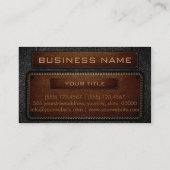 Monogram zwarte leder Kijk Visitekaartje (Achterkant)